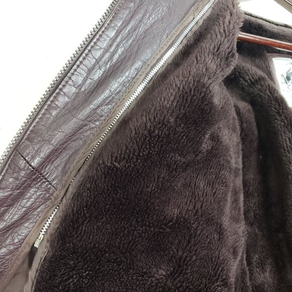 Saddlery Cooper Collection Mens Brown Leather Removable Lined Jacket Sz L 44 VTG - Picture 15 of 16